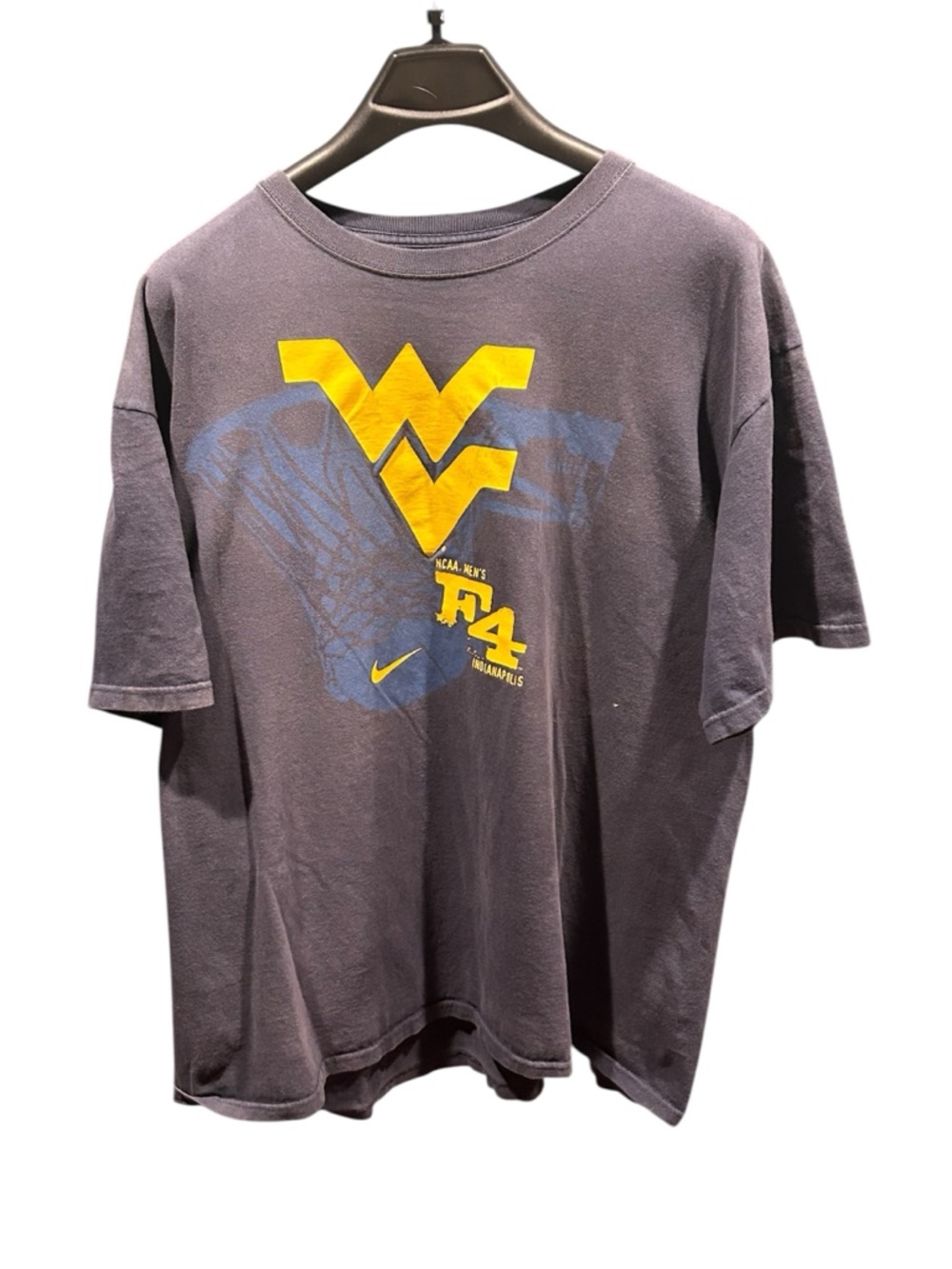 WVU Nike Final Four 2010 West Virginia Mountaineers T-Shirt Size XXL Loose Fit